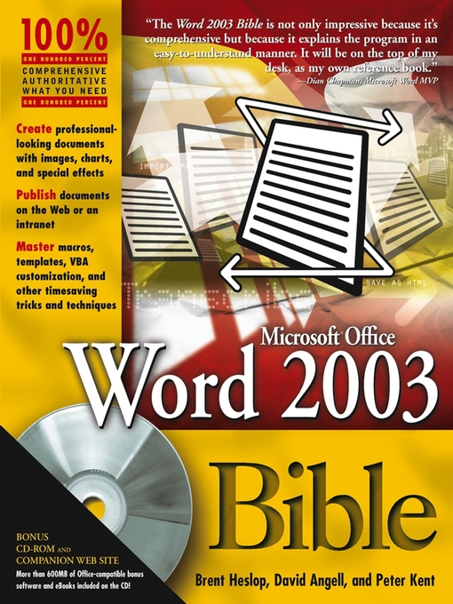 Title details for Word 2003 Bible by Brent Heslop - Available